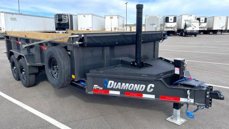 New Diamond C 14' LPT 207 Dump Trailer: Metallic Gray, 14,900 lb (GVWR), Spare