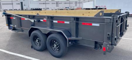 New Diamond C 14' LPT 207 Dump Trailer: Metallic Gray, 14,900 lb (GVWR), Spare