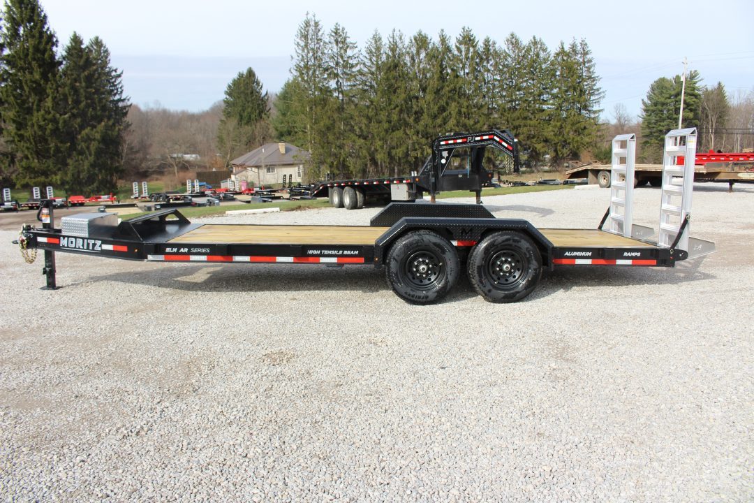 New 2026 Moritz ELBH 7' x 20' Low Pro - Aluminum Ramps - Equipment Trailer - 14000# GVW