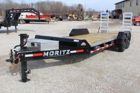 New 2026 Moritz ELBH 7' x 20' Low Pro - Aluminum Ramps - Equipment Trailer - 14000# GVW