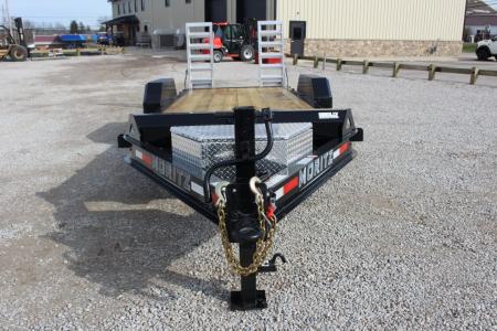 New 2026 Moritz ELBH 7' x 20' Low Pro - Aluminum Ramps - Equipment Trailer - 14000# GVW