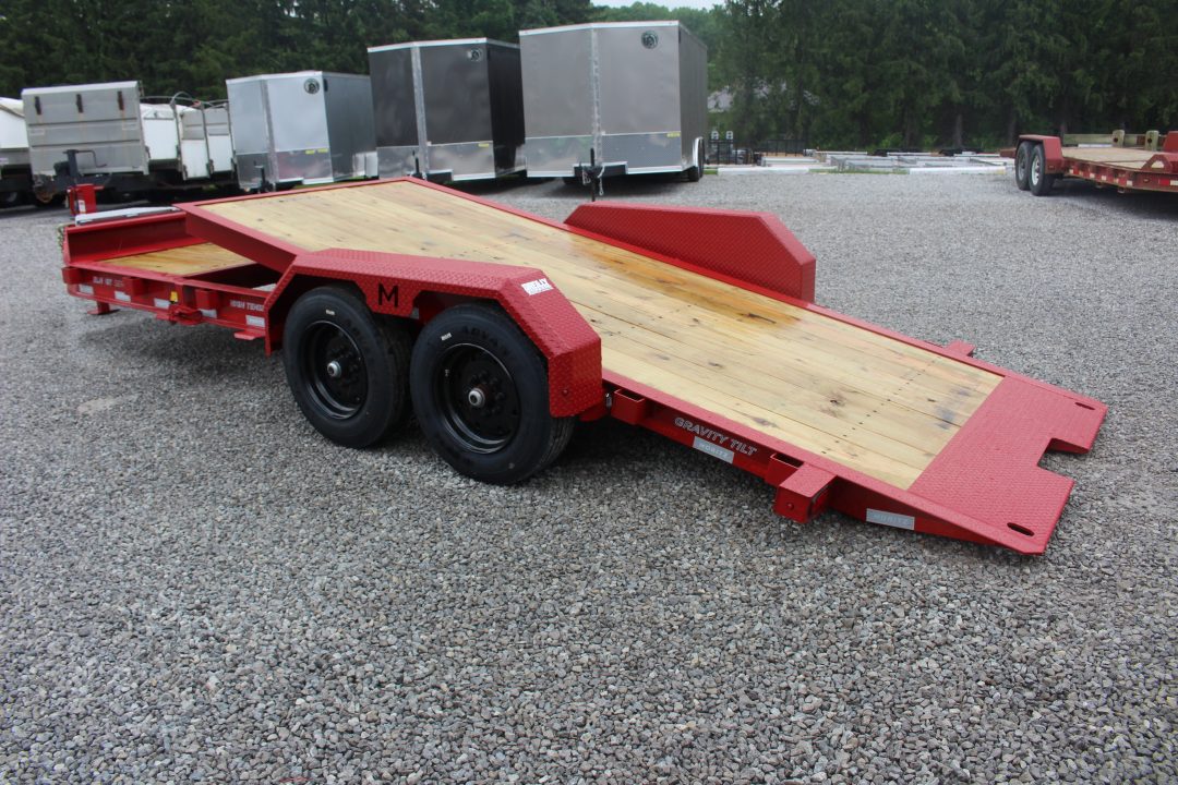 New 2026 Moritz 7' x 16' + 4' Low Pro - Gravity Tilt - Tilt Trailer - 16000# GVW