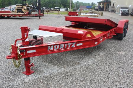 New 2026 Moritz 7' x 16' + 4' Low Pro - Gravity Tilt - Tilt Trailer - 16000# GVW