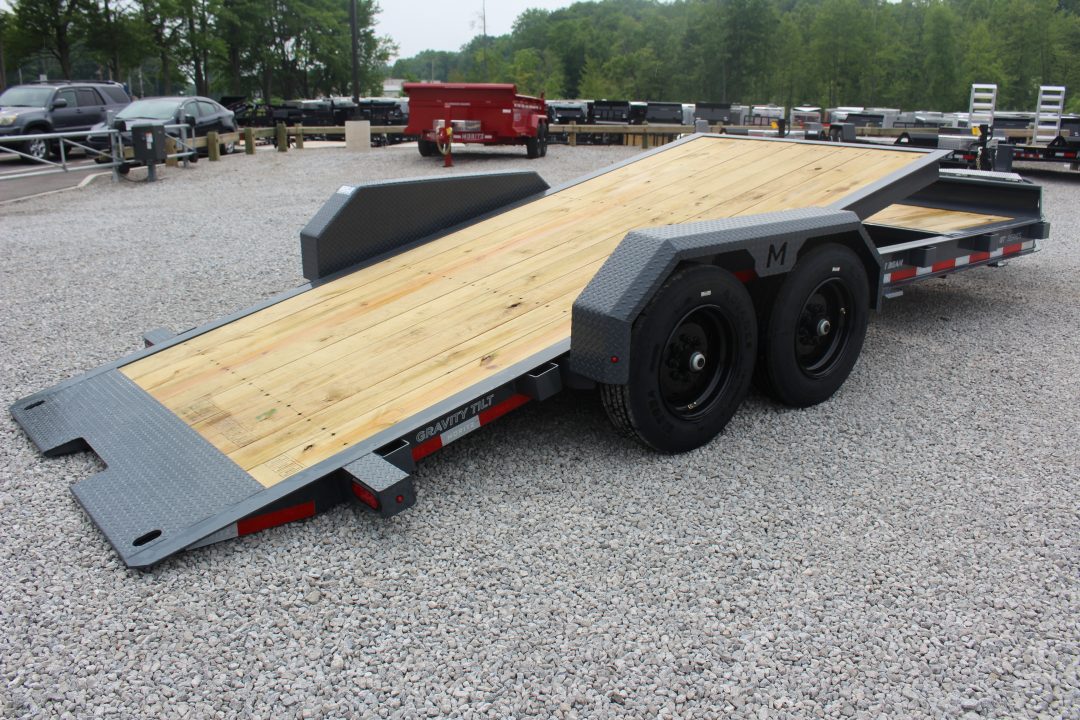 New 2026 Moritz 7' x 16' + 4' Low Pro - Gravity Tilt - Tilt Trailer - 16000# GVW