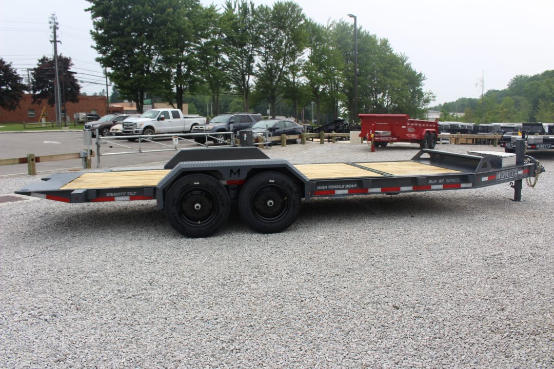 New 2026 Moritz 7' x 16' + 4' Low Pro - Gravity Tilt - Tilt Trailer - 16000# GVW