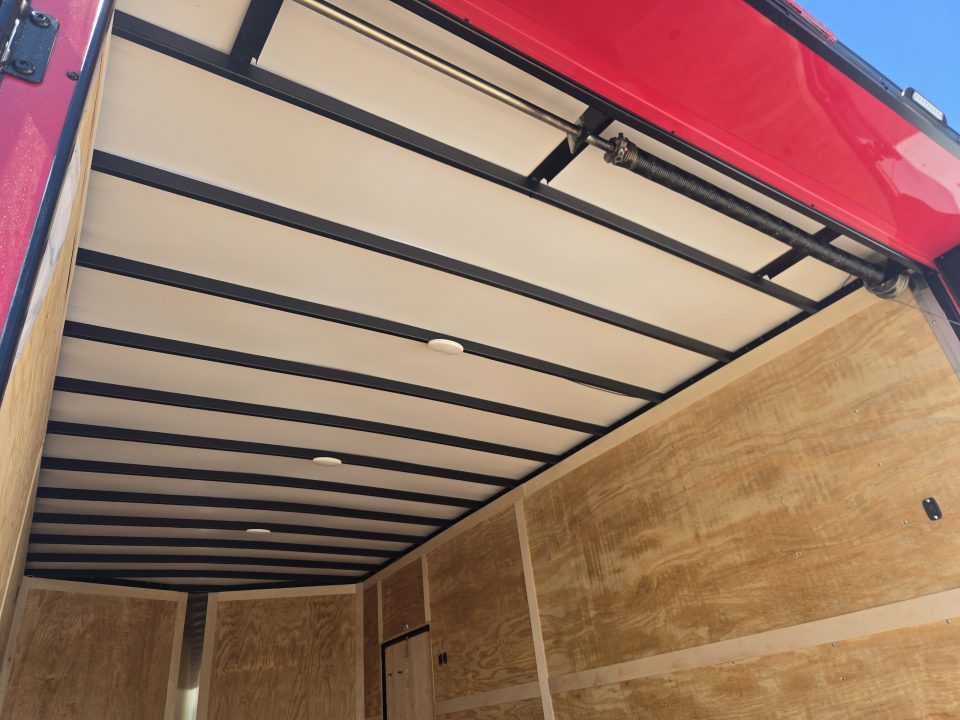 New 8.5 x 16 Homesteader Intrepid HD V-Nose Enclosed Cargo Trailer, 10k GVWR **Red w/ Black Out Trim, 6" Extra Height, Ramp Door Package, Rear Spoiler w/ Lights