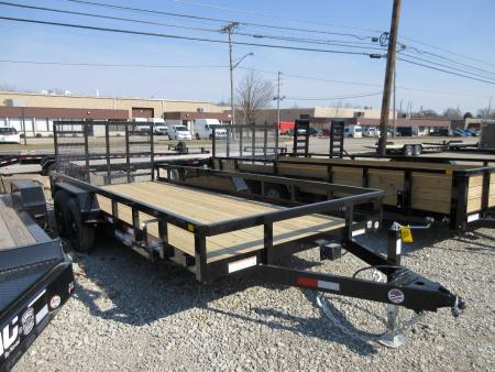 New 2026 Sure-Trac 7 x 18 Tube Top Utility Trailer 10K Tandem Utility Trailer