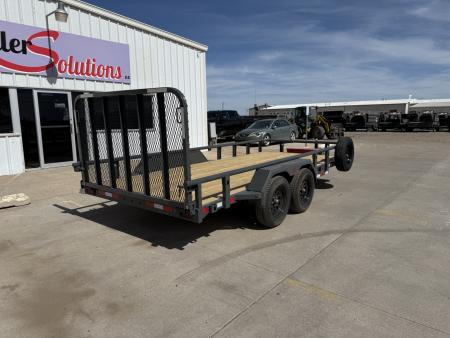 New 2026 Buckshot MFG 16" X 83" With Toolbox Utility Trailer
