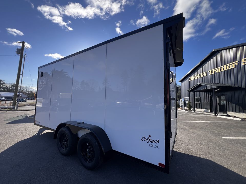 New 2026 Pace American 7x16 + 2ft V nose/ Rear Spoiler/ Polycore / Blackout - 7000GVW