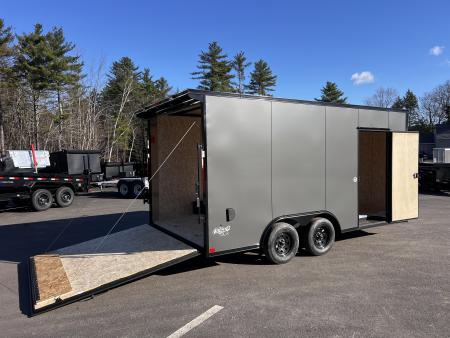 New 2026 Pace American 8.5x16 + 2ft V nose/ Rear Spoiler/ Polycore / 7' Int./ Blackout - 7000GVW
