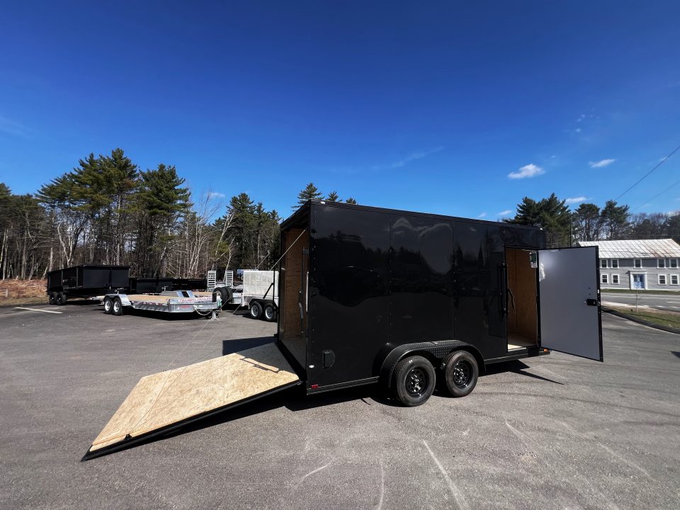 New 2026 Spartan 7X16 +2ft V-nose/ 7'6" interior height /Blackout/ Ext. Tongue/ Polycore Exterior - 7000GVW