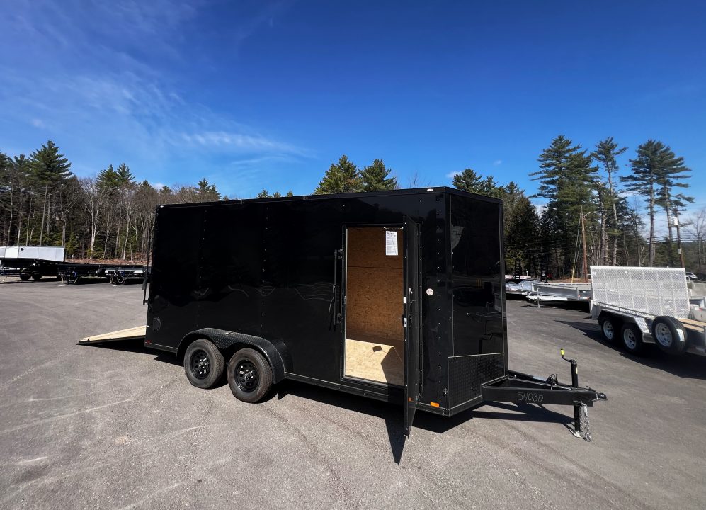 New 2026 Spartan 7X16 +2ft V-nose/ 7'6" interior height /Blackout/ Ext. Tongue/ Polycore Exterior - 7000GVW
