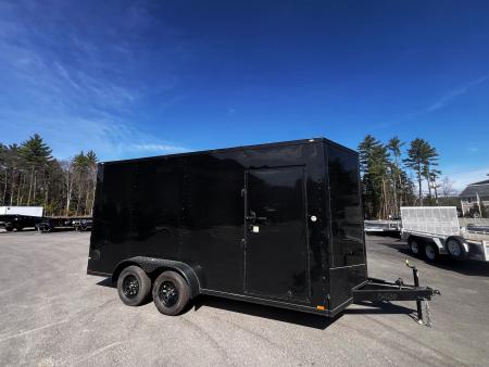 New 2026 Spartan 7X16 +2ft V-nose/ 7'6" interior height /Blackout/ Ext. Tongue/ Polycore Exterior - 7000GVW