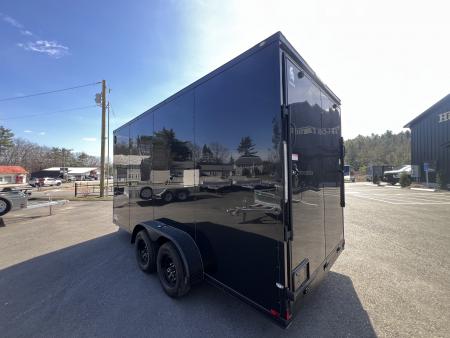 New 2026 Spartan 7X16 +2ft V-nose/ 7'6" interior height /Blackout/ Ext. Tongue/ Polycore Exterior - 7000GVW