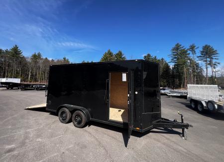 New 2026 Spartan 7X16 +2ft V-nose/ 7'6  interior height /Blackout/ Ext. Tongue/ Polycore Exterior - 7000GVW