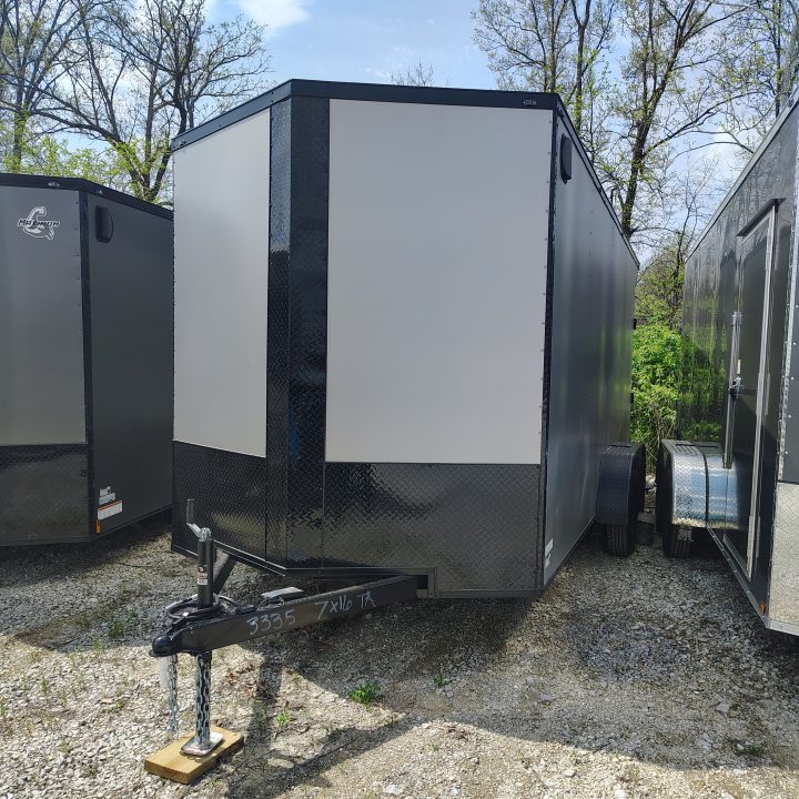 New 2026 Mammoth 7x16 TA Cargo / Enclosed Trailer, 7' interior height , 35k axles, .080 polycore exterior