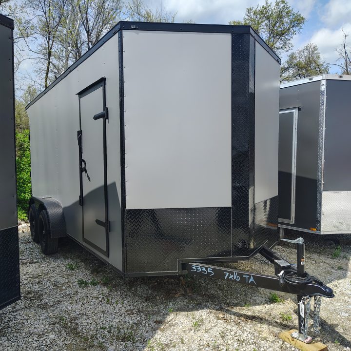 New 2026 Mammoth 7x16 TA Cargo / Enclosed Trailer, 7' interior height , 35k axles, .080 polycore exterior