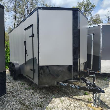 New 2026 Mammoth 7x16 TA Cargo / Enclosed Trailer, 7' interior height , 35k axles, .080 polycore exterior