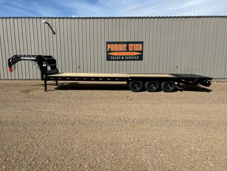 New 2026 PJ Trailers 30' Gooseneck LS Triple Axle Flatbed Trailer