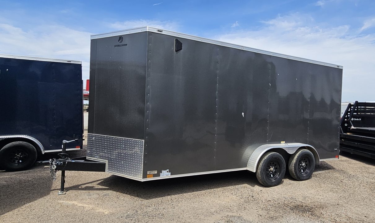 Used 2025 STALLION MANUFACTURING LLC 7' x 16' Cargo / Enclosed Trailer