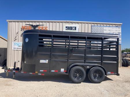 New 2026 Delco Trailers S616 6'x16' Bumper Pull Stock Trailer