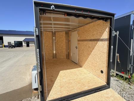 New 2026 H&H Silver 6'x10' 3k Flat Top V-Nose Enclosed Cargo Trailer