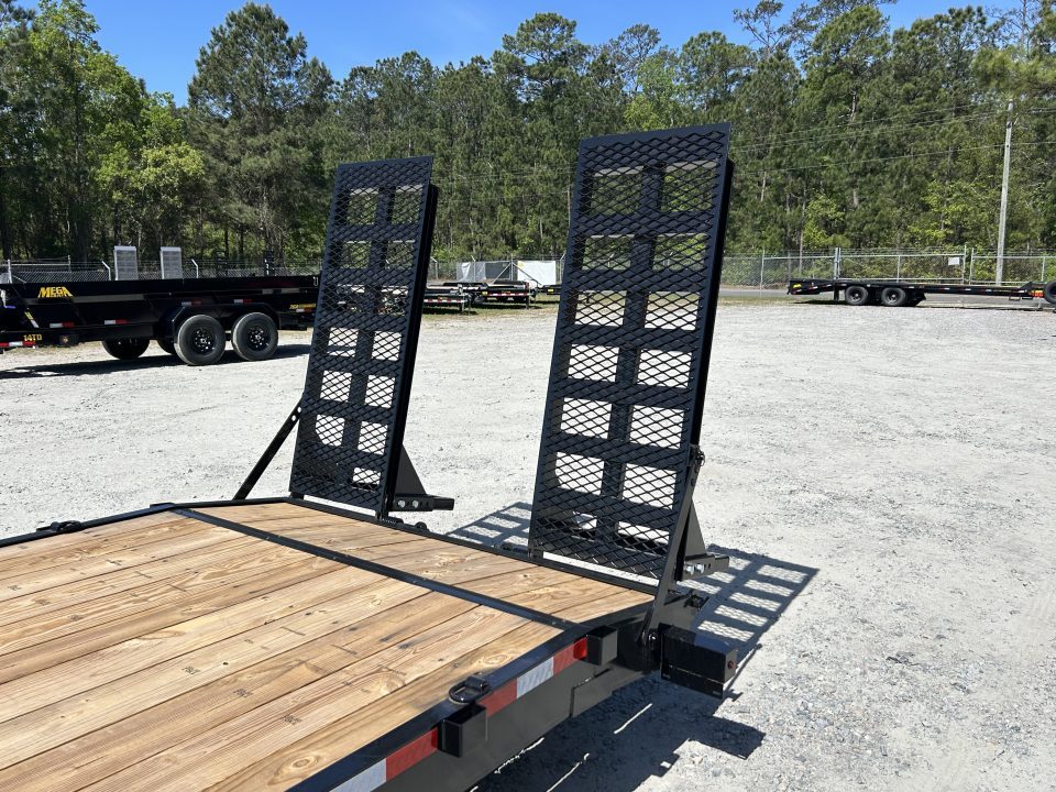 New 2026 Down 2 Earth 82X24 Equipment Trailer, Extra Wide Ramps, 7K Axles