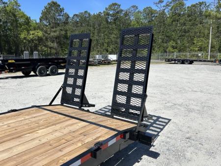 New 2026 Down 2 Earth 82X24 Equipment Trailer, Extra Wide Ramps, 7K Axles