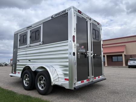 New 2027 Cimarron Trailers 2 Horse Slant Load Bumper Pull Horse Trailer