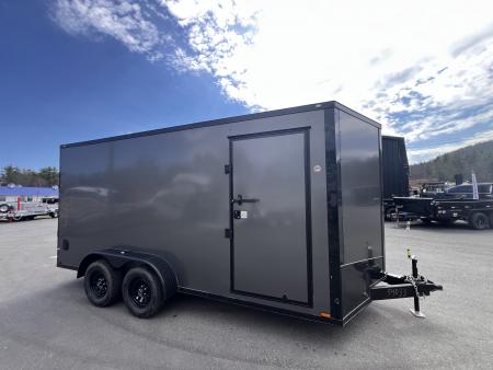 New 2026 Spartan 7X16 +2ft V-nose/ 7' interior height /Blackout/ Ext. Tongue/ Polycore Exterior - 7000GVW