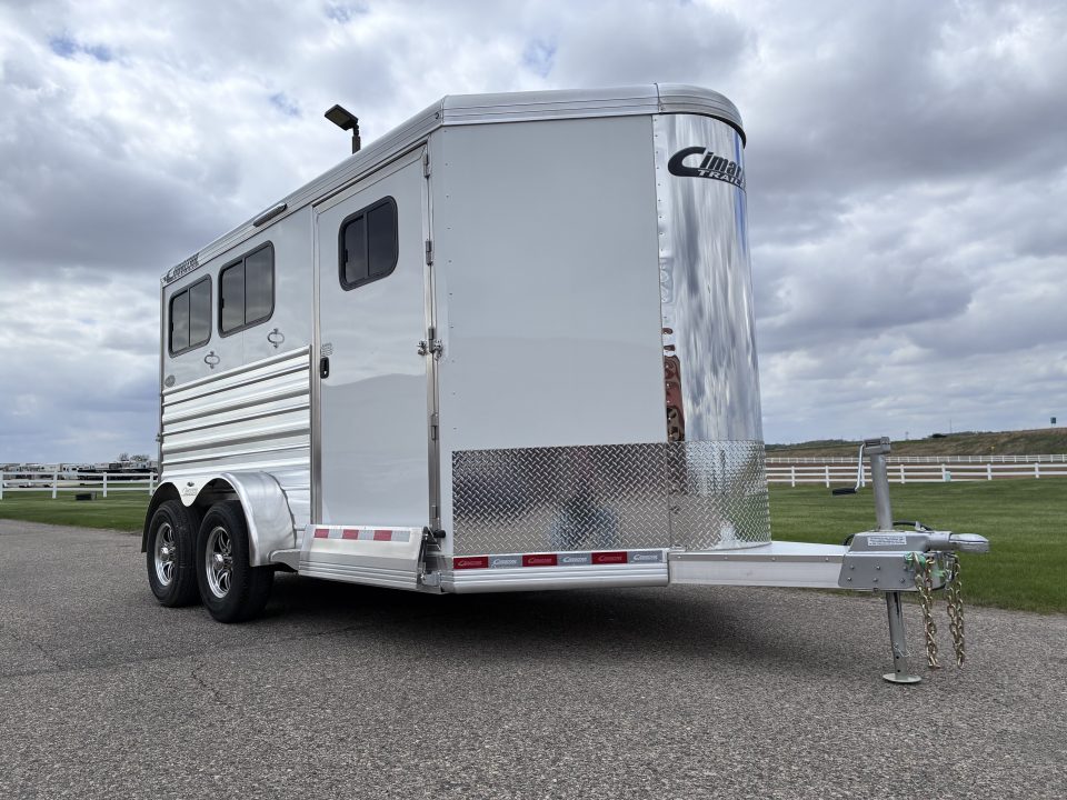 New 2027 Cimarron Trailers 2 Horse Slant Load Bumper Pull Horse Trailer