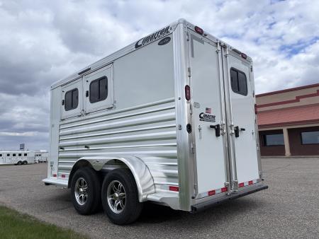 New 2027 Cimarron Trailers 2 Horse Slant Load Bumper Pull Horse Trailer