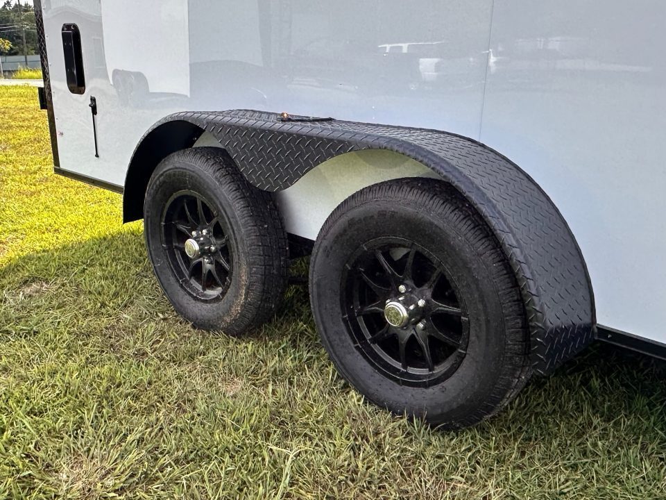 New 2026 Rock Solid Cargo 7X16 Tandem Axle - WORK TRAILER-Double Doors-Roof Racks & Ladder/Enclosed Trailer