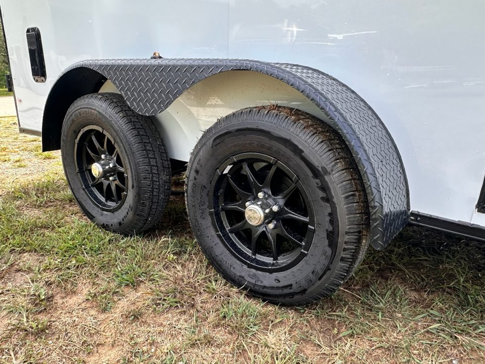 New 2026 Rock Solid Cargo 7X14 Enclosed Trailer-3500LB Tandem Axle-WORK TRAILER-Barn Doors- Roof Racks & Ladder - Enclosed Trailer