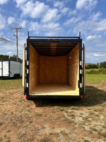 New 2026 Rock Solid Cargo 7X14 Enclosed Trailer-3500LB Tandem Axle-WORK TRAILER-Barn Doors- Roof Racks & Ladder - Enclosed Trailer