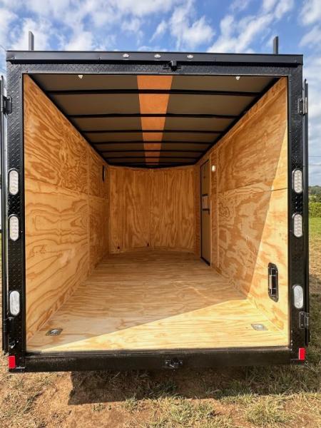New 2026 Rock Solid Cargo 7X14 Enclosed Trailer-3500LB Tandem Axle-WORK TRAILER-Barn Doors- Roof Racks & Ladder - Enclosed Trailer
