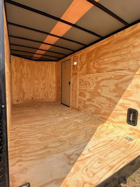 New 2026 Rock Solid Cargo 7X14 Enclosed Trailer-3500LB Tandem Axle-WORK TRAILER-Barn Doors- Roof Racks & Ladder - Enclosed Trailer