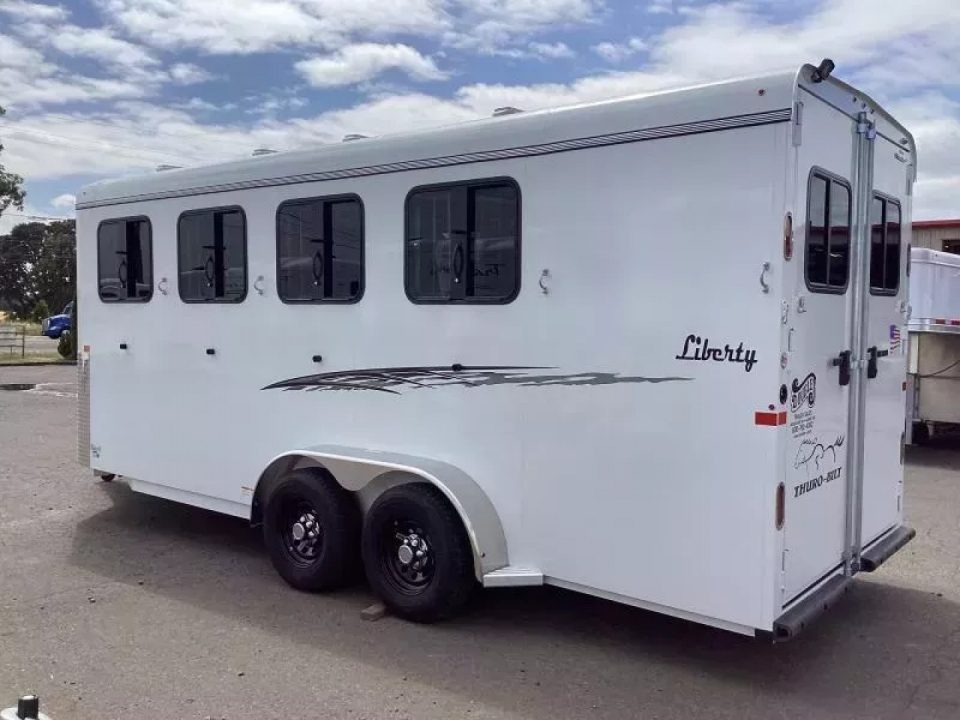 New 2026 Thuro-Bilt Liberty 7'6" Tall-4 Horse Trailer-Adjustable Dividers-1' Added Length