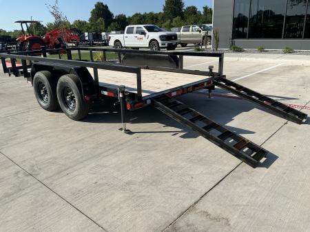 New 2026 PJ 83"x16' Angle Pipetop Trailer – P8