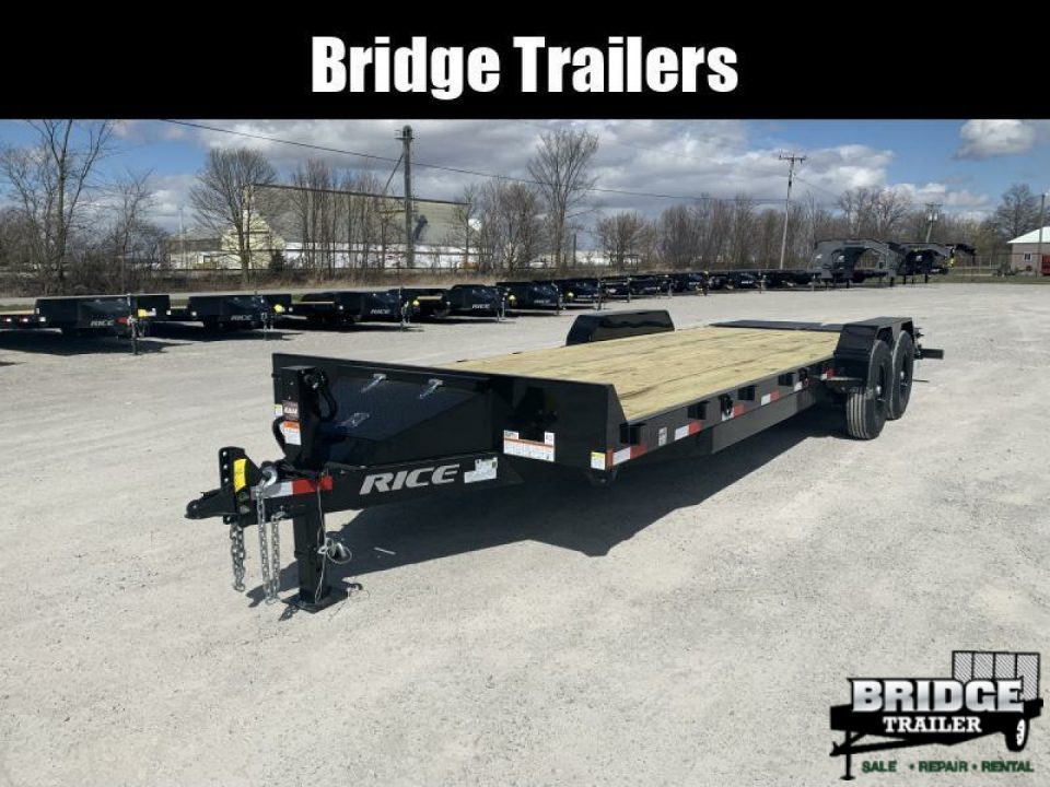 New 2026 Rice Trailers FMEHMR8223 (82" X 20' + 3') 14K Max Ramp Equipment Trailer