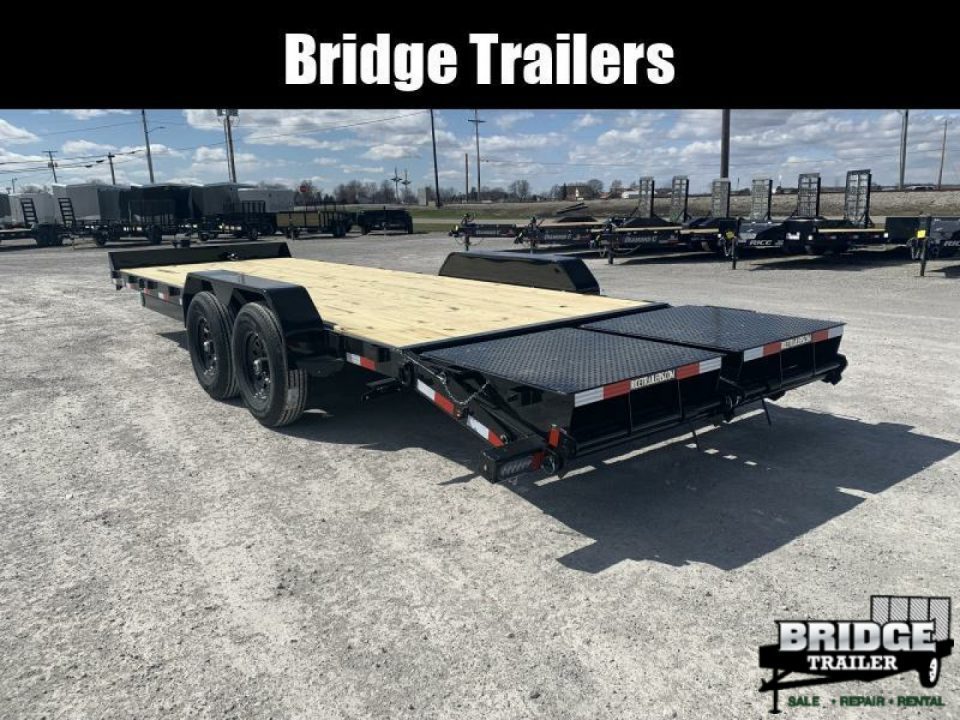 New 2026 Rice Trailers FMEHMR8223 (82" X 20' + 3') 14K Max Ramp Equipment Trailer