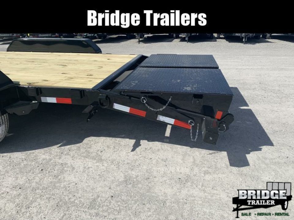 New 2026 Rice Trailers FMEHMR8223 (82" X 20' + 3') 14K Max Ramp Equipment Trailer