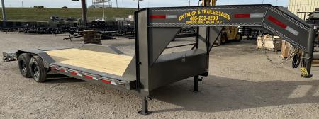 New 2026 East Texas Trailers 102 x24' Gooseneck Lowstyle w/ Drive over fenders & Mini Macho Dove Equipment Trailer