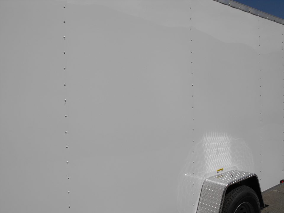 New Enclosed Trailer 7 X12 7' Int 5200 LB Axle/Brks White