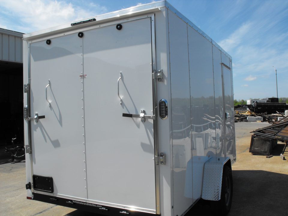 New Enclosed Trailer 7 X12 7' Int 5200 LB Axle/Brks White
