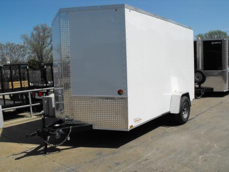 New Enclosed Trailer 7 X12 7' Int 5200 LB Axle/Brks White