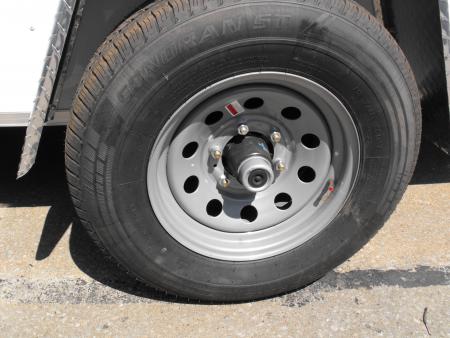 New Enclosed Trailer 7 X12 7' Int 5200 LB Axle/Brks White