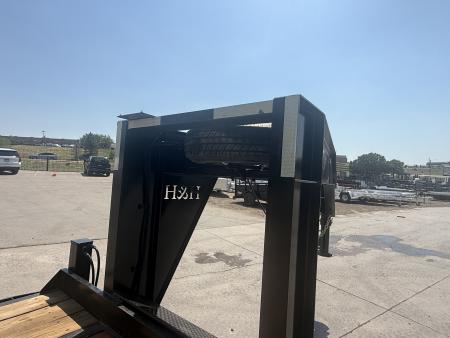 Used 2024 H&H Trailers Gooseneck Flatbed Trailer W/Hydraulic Dovetail