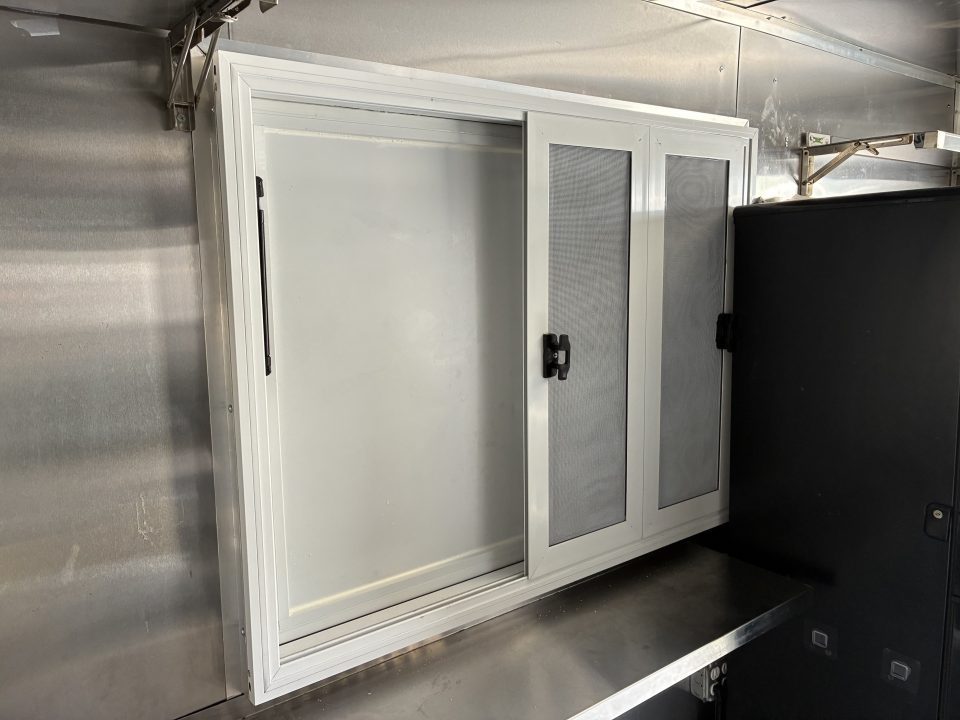Used 2025 All World Trailers 7 x 12 Black Single Axle Enclosed Food Trailer