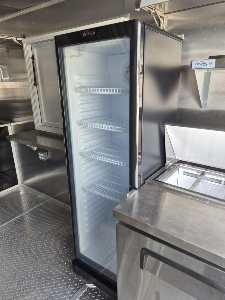 Used 2025 All World Trailers 7 x 12 Black Single Axle Enclosed Food Trailer
